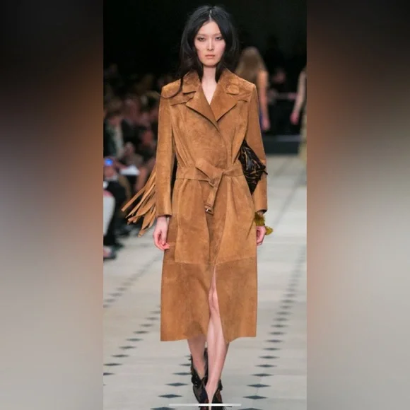 Leather Y2K vintage fringe coat - Picture 7 of 11